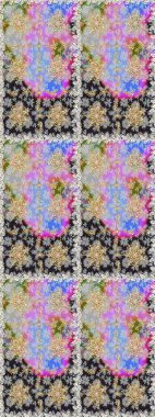 Raster illüstrasyonu. Doğu tarzı arabesk. Raster altın desen. Kusursuz altın desenli bukleler. Altın elementli gri renkler.