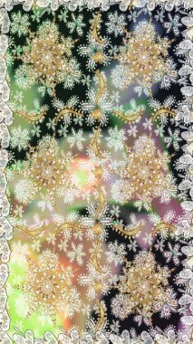 Tarafsız ve gri renklerdeki altın desenli altın elementler. Düz elle çizilmiş klasik koleksiyon. Arkaplan, kumaş, altın duvar kağıdı. Raster altın pürüzsüz desen.