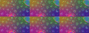 El çizimi Raster çizimi. Parlak elementlerin. Çizim çiçek deseni duvar kağıdı, web sitesi arkaplanı, paket kağıdı, davetiye, broşür, pankart veya web sitesi için kullanılabilir.