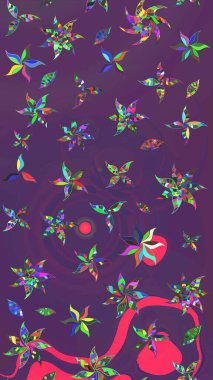 Mor ve mor renkli çiçekler. Çiçekli eskiz deseni. El çizimi. Suluboya çizimi.