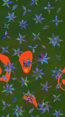 Çizim çiçek deseni duvar kağıdı, web sitesi arka planı, ambalaj kağıdı, davetiye, broşür, afiş veya web sitesi için kullanılabilir. El çizimi Raster çizimi. Karalama elementleri.