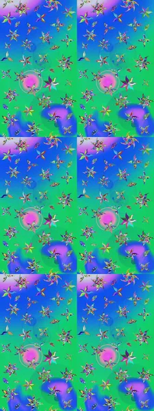 Sketch Floral Pattern in Raster illustration. Fancy fabric pattern. Colour Spring Theme sketch pattern Background. Flat Flower Elements Design.