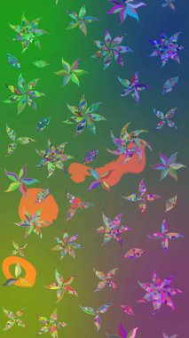 Küçük çiçekteki sevimli çiçek deseni. Güzel kumaş deseni. Raster illüstrasyonu. Güzel karalamalı çiçek deseni çiz..