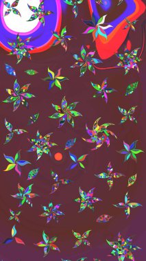 Raster Güzel kumaş deseni. Çiçek arkaplan ile soyut zarafet çizim deseni.