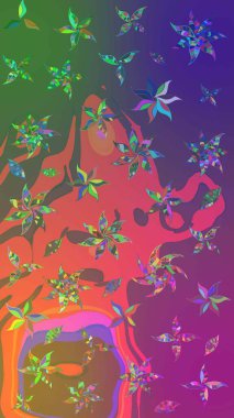 Çiçek arkaplanlı soyut zarafet eskiz deseni. Raster Güzel kumaş deseni.