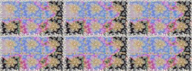 Gri ve nötr renklerde, altın elementlerle klasik, pürüzsüz desen. Raster illüstrasyonu.