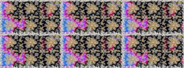 Kusursuz altın desen. Gri ve siyah renklerde altın elementlerle kusursuz desen. Raster doğulu süsü.