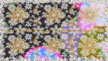 Kusursuz klasik raster grisi, nötr ve altın desenli. Klasik klasik klasik arka plan. Geleneksel oryantasyon süsü.