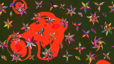 Bahar mevsimi. Nazik romantik baskı. Tatil havası. Raster güzel bir çiçek deseni çiziyor..