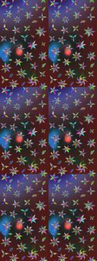 Çiçek arkaplanlı soyut zarafet eskiz deseni. Raster Güzel kumaş deseni.