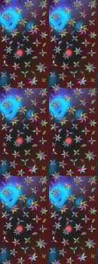 Güzel kumaş deseni. Küçük bir çiçekte eskiz deseni. Hoş bir çiçek geçmişi var. Raster illüstrasyonu.