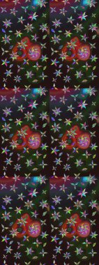 Eski usul küçük çiçekli şirin bir eskiz deseni. Raster illüstrasyonu. Moda arka planında parlak buketler. Kumaş, duvar kâğıdı ve kağıda yazdırmak için gelişen arkaplan.