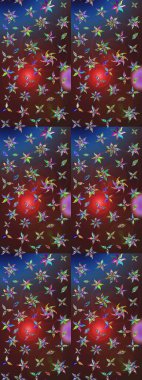 Güzel kumaş deseni. Raster illüstrasyonundaki çiçek desenli çizim. Düz Çiçek Elementleri Tasarımı. Renkli Bahar Teması çizim şablonu.