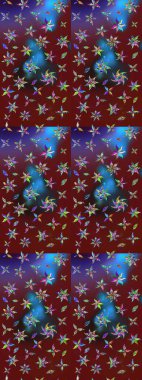 Çiçek deseni. Renkli Bahar Teması eskiz kalıbı. Düz Çiçek Elementleri Tasarımı. Raster illüstrasyonu. Chichi kumaş deseni çiz.