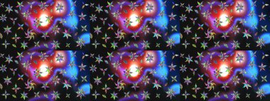 Düz Çiçek Elementleri Tasarımı. Gri ve mavi renkte çiçekler. Sevimli çiçek raster deseni. Renk Bahar Teması eskiz şablonu.