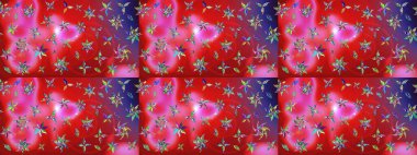 Sabıka fotoğraflarında, bebek kıyafetlerinde, duvar kâğıtlarında, paket kutularında falan kullanılabilir. Zarif, parlak ve eskiz kırmızı ve pembe çiçek desenli tasarım. Raster..