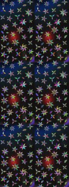 Renkli Bahar Teması eskiz kalıbı. Raster illüstrasyonundaki çiçek desenli çizim. Gri ve mavi renkte çiçekler. Düz Çiçek Elementleri Tasarımı.