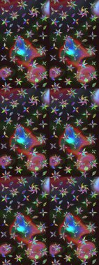 Gri ve kahverengi renkli çiçek çizimi. Gri ve kahverengi renkli çiçekler. Çiçek deseni. Şatafatlı bahar bahçesi dokusu. Raster illüstrasyonu.