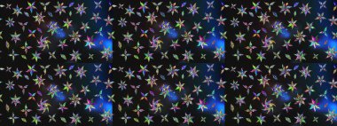 Çiçek buketleriyle klasik bir eskiz şekli. Raster illüstrasyonu. Gri ve mavi renklerde.