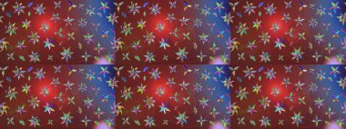 Bahar çiçekleriyle güzel bir çiçek deseni çizmişsin. Güzel kumaş deseni. Raster illüstrasyonu.