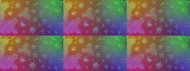 Çiçekli karalama şeklinde Raster çiçek deseni. Nazik, narin çiçek arkaplanı. Kahverengi ve mor renkte çiçekler.