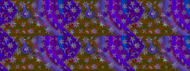 Tomurcukları çiçek olan sevimli bir çiçek deseni. Eskiz geçmişi. Raster illüstrasyonu. Kumaş, tekstil, duvar kağıdı baskısı için. Eski usul. Raster..