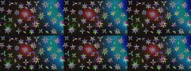 Suluboya desenli çiçek deseni. Dekorasyon ve tasarım için güzel bir desen. Moda baskısı. Çiçeğin suluboya çizimlerinin mükemmel deseni. Ayarlanmış.