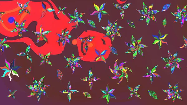 Güzel kumaş deseni. Çiçek arkaplan. Çizim raster deseni.