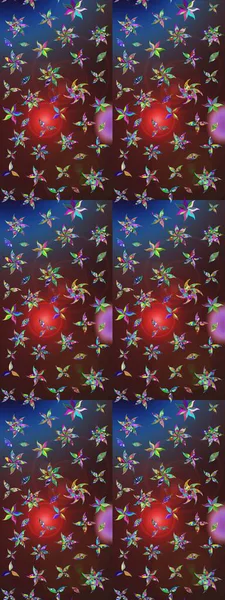 Güzel kumaş deseni. Raster illüstrasyonundaki çiçek desenli çizim. Düz Çiçek Elementleri Tasarımı. Renkli Bahar Teması çizim şablonu.