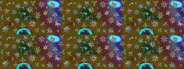 Yeşil ve kahverengi renkli çiçekler. Renkli Bahar Teması eskiz kalıbı. Güzel çiçek deseni. Düz Çiçek Elementleri Tasarımı.