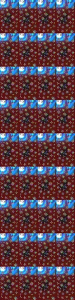 Düz Çiçek Elementleri Tasarımı. Raster Illustrasyon 'daki Çiçek Deseni' nin son moda çizimi. Renkli Yaz Temalı eskiz kalıbı. Kırmızı ve kahverengi renkte çiçekler.