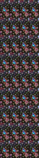 Gri ve kahverengi renkli çiçek çizimi. Gri ve kahverengi renkli çiçekler. Çiçek deseni. Şatafatlı bahar bahçesi dokusu. Raster illüstrasyonu.