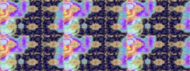 Mavi renkler ve altın elementler üzerine çizim. Altın şablonu çiz. Raster doğulu süsü.