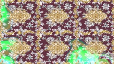 Kahverengi renkte altın kar taneleri. Kış kar dokusu duvar kağıdı. Noel Altın Kar Tanesi eskiz modeli. Sembol tatili, yeni yıl kutlaması, altın desenler..