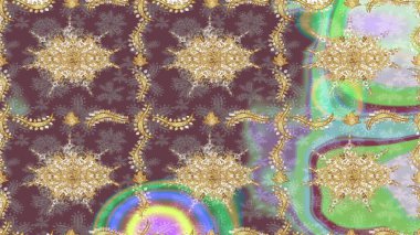 Noel Altın Kar Tanesi eskiz modeli. Sembol bayramı, yeni yıl kutlamaları, altın desenler. Kahverengi renkte altın kar taneleri. Kış kar dokusu duvar kağıdı.