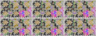 Geleneksel raster ve altın desen. Damask pürüzsüz süsü. Gri renkler üzerinde klasik oryantal desen.