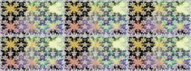 Tarafsız renkler üzerinde klasik oryantal desen. Geleneksel raster ve altın desen. Damask pürüzsüz süsü.