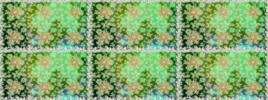 Geleneksel altın sarısı desenli yeşil renkli ve altın elementli. Barok tarzında kusursuz bir doğulu süsü..