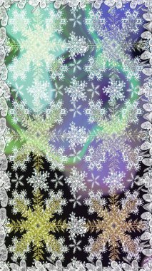 Tarafsız renklerde, altın elementlerle klasik, pürüzsüz desen. Noel 2019, kar tanesi, yeni yıl.