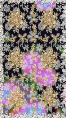 Gri renklerde altın tekrarlayan elementlerle soyut arkaplan. Kusursuz oryantal klasik altın desen.