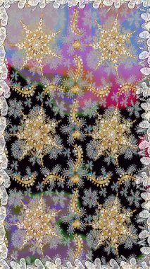 Soyut duvar kâğıdı, ambalaj dekorasyonu. Kış sembolü, Mutlu Noeller, Mutlu yıllar 2019. Gri renkli Raster altın deseni. Altın kar taneleri basit, pürüzsüz desen.