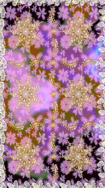 Raster geometrik arka plan. Tarafsız renklerde altın çiçekli altın desenler. Senin tasarımın için, duvar kağıdı. Altın rengi kusursuz illüstrasyon.