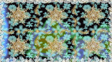 Tarafsız renklerde altın tekrarlayan elementlerle soyut arkaplan. Kusursuz oryantal klasik altın desen.