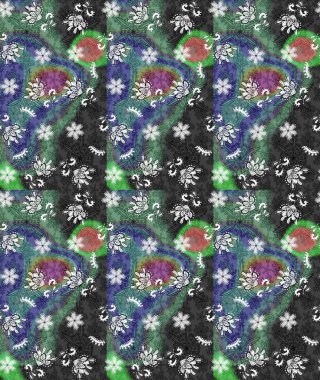 Küçük çiçekli basit bir çiçek çizimi. Gri ve yeşil renkli şirin çiçekler. Raster illüstrasyonu. Moda baskısı, albüm, ambalaj kağıdı, duvar kağıdı için zarif dekoratif süslemeler..