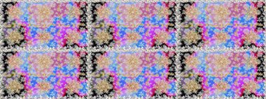 Kusursuz oryantal klasik altın desen. Tarafsız ve gri renkler üzerinde altın tekrarlayan elementler içeren Raster soyut arka planı.