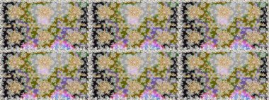 Tekrarlayan elementlerle kusursuz soyut arkaplan. Klasik raster şablonu. Gri, nötr ve altın desenli.