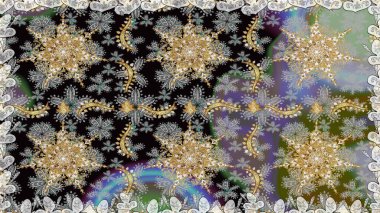 Geleneksel klasik raster altın pürüzsüz desen. Barok tarzında kusursuz bir doğulu süsü. Gri ve siyah renklerde altın elementler.