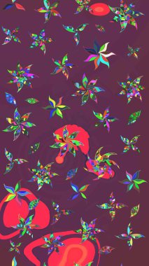 Elle çizilmiş sonbahar çiçeği deseni. Renkli kahverengi ve mor çizim deseni. Doodle tarzı. Tekstil ve kapak tasarımı için mükemmel. Kahverengi ve mor renkte çiçekler.