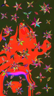 Etnik Mandala süsü. Raster Henna dövme stili. Kızılderili desenli desenli desenli şal deseni. Tekstil, tebrik kartı, boyama kitabı, telefon kılıfı baskısı için kullanılabilir.