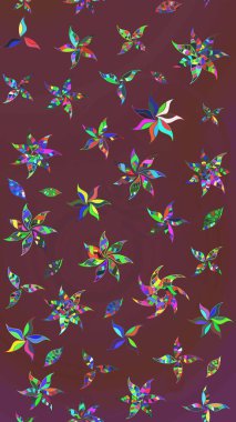 Raster deseni. Çiçekli çiçek deseni, suluboya. Süslü kumaş deseni.